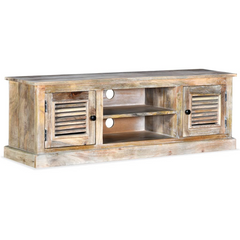 TV Cabinet Solid Mango Wood - Vintage Style and Durable Construction