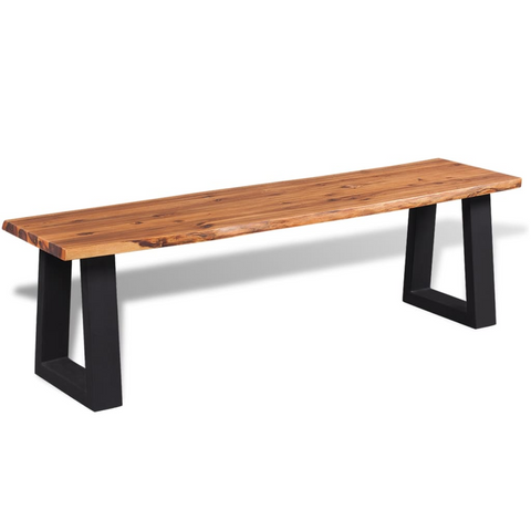 Bench Solid Acacia Wood 145 cm