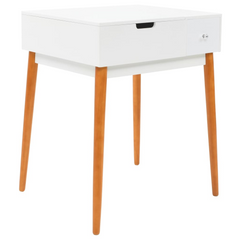 Elegant Dressing Table with Mirror - Stylish MDF Design, White Finish - 60x50x86 cm