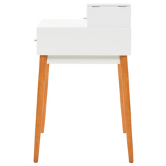 Elegant Dressing Table with Mirror - Stylish MDF Design, White Finish - 60x50x86 cm