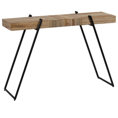 Console Table Reclaimed Teak - Stylish Industrial Design - 120x35x81 cm