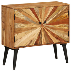 Rustic Sideboard | Solid Mango Wood | 85x30x75 cm | Ample Storage & Unique Design