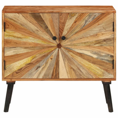 Rustic Sideboard | Solid Mango Wood | 85x30x75 cm | Ample Storage & Unique Design