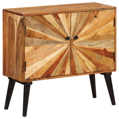 Rustic Sideboard | Solid Mango Wood | 85x30x75 cm | Ample Storage & Unique Design