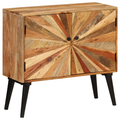 Rustic Sideboard | Solid Mango Wood | 85x30x75 cm | Ample Storage & Unique Design