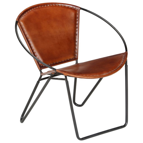 Classic Brown Real Leather Chair – Luxurious Design & Unmatched Comfort