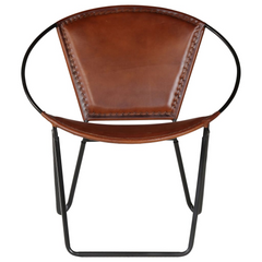 Classic Brown Real Leather Chair – Luxurious Design & Unmatched Comfort