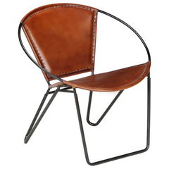 Classic Brown Real Leather Chair – Luxurious Design & Unmatched Comfort