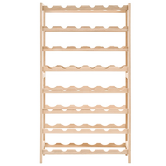 Cedar Wine Rack - 8 Tier, 48 Bottle Capacity, 57.5x28x102 cm