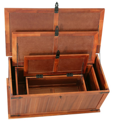 Storage Chests Set of 3 - Solid Acacia Wood, Stylish and Versatile Storage Solution