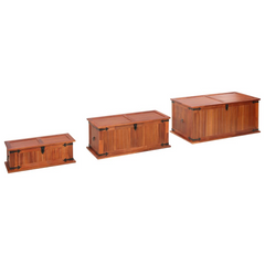 Storage Chests Set of 3 - Solid Acacia Wood, Stylish and Versatile Storage Solution