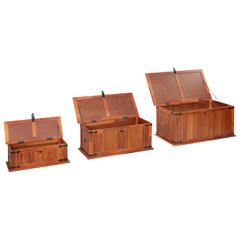 Storage Chests Set of 3 - Solid Acacia Wood, Stylish and Versatile Storage Solution