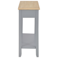 Grey Wooden Console Table - Elegant Multi-functional Table with Drawers & Shelf - 110x35x80 cm