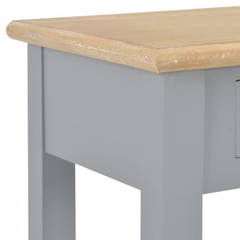 Grey Wooden Console Table - Elegant Multi-functional Table with Drawers & Shelf - 110x35x80 cm