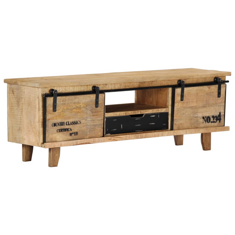 TV Cabinet 120x30x40 cm Solid Mango Wood - Stylish and Durable