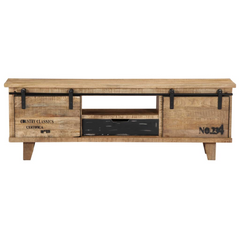 TV Cabinet 120x30x40 cm Solid Mango Wood - Stylish and Durable