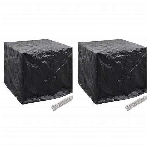 2 pcs Garden Water Tank Covers with 8 Eyelets, 116x100x120 cm - Durable, UV & Water-Resistant, Perfect for 1000L Tanks