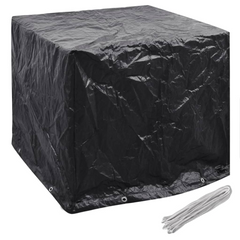 2 pcs Garden Water Tank Covers with 8 Eyelets, 116x100x120 cm - Durable, UV & Water-Resistant, Perfect for 1000L Tanks