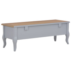 French Style TV Cabinet Grey 100x35x35 cm | Elegant Wooden TV Stand with Storage Drawers