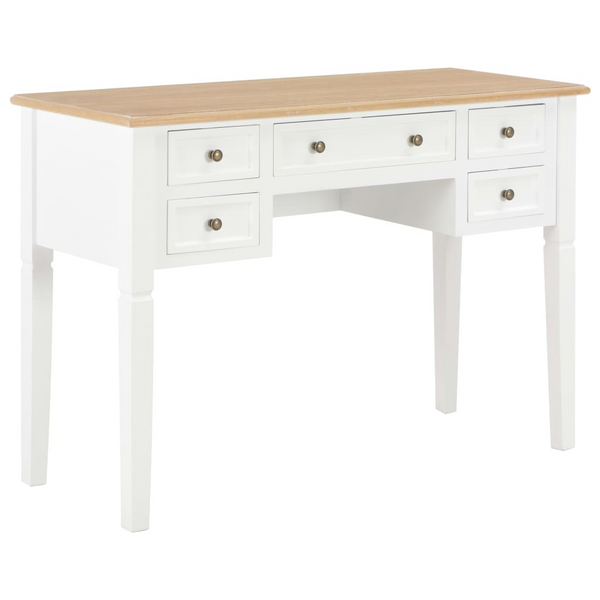 Writing Desk White 109.5x45x77.5 cm Wood - Elegant and Functional