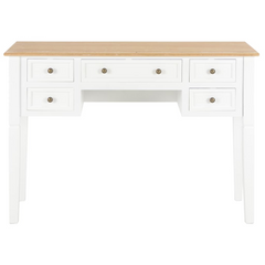 Writing Desk White 109.5x45x77.5 cm Wood - Elegant and Functional