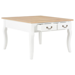 Coffee Table White 80x80x50 cm Wood - Sturdy and Stylish