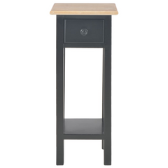 Black Wooden Side Table - Compact & Stylish (27x27x65.5 cm)