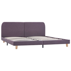 Bed Frame without Mattress Taupe Fabric 150x200 cm King Size