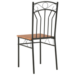 Dining Chairs 4 pcs Brown MDF - Sleek Design, Industrial Style, High-Quality Materials