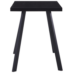 Dining Table Black 120x60x75 cm | Tempered Glass & Steel | Modern Industrial Design