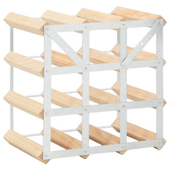 Solid Pinewood Wine Rack - Store Up to 12 Bottles with Rustic Charm