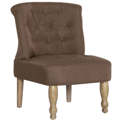 Elegant Set of 2 French Chairs in Brown Fabric - Timeless Style & Comfort