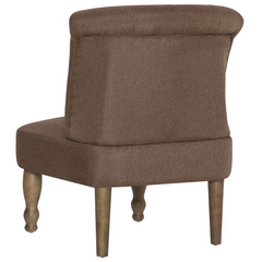 Elegant Set of 2 French Chairs in Brown Fabric - Timeless Style & Comfort