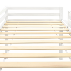 Children's Loft Bed Frame with Slide & Ladder | Pinewood | 97x208 cm