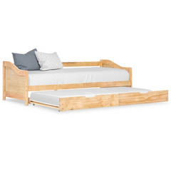 Multi-functional Pull-out Sofa Bed Frame - Pinewood, No Mattress, 90x200 cm