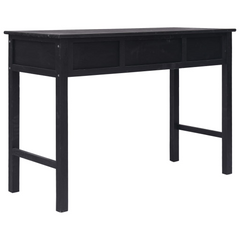 Black Wooden Console Table - Multi-functional Desk & Storage Solution - 110x45x76 cm