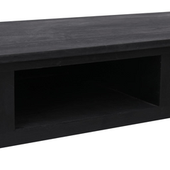 Black Wooden Console Table - Multi-functional Desk & Storage Solution - 110x45x76 cm