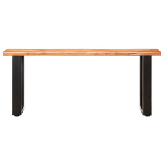 Live Edge Bench 110 cm Solid Acacia Wood and Steel