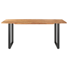 Dining Table 180x90x76 cm Solid Acacia Wood - Industrial and Rustic Style