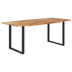 Dining Table 180x90x76 cm Solid Acacia Wood - Industrial and Rustic Style