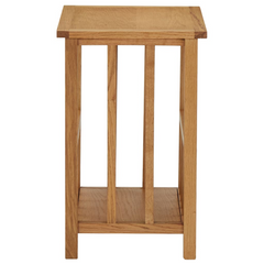 Solid Oak Wood Magazine Table - Compact, Stylish, and Functional Side Table with Shelf (45x35x55 cm)