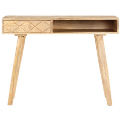 Solid Mango Wood Dressing Table - 100x50x76 cm with Mirror - Elegant and Durable Makeup Desk for Bedroom