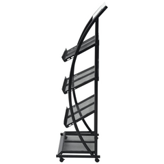 Stylish Magazine Rack - 47x40x134 cm, Black & White, A4 Size Display Stand with 4 Shelves