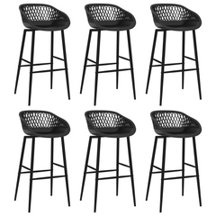 7 Piece Modern Bar Set - Sleek Black Design for Indoor & Outdoor Spaces