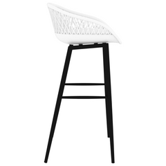 7 Piece Bar Set White - Modern & Stylish Bar Table and Stool Set for Home, Garden, Pub, or Restaurant