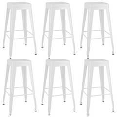 7 Piece Bar Set White – Modern & Durable Bar Furniture Set for Home, Garden, Bars & Restaurants