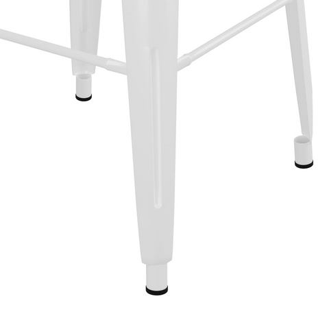 Modern White 7 Piece Bar Set  stool feet