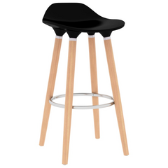 3 Piece Bar Set - Sleek Black Bar Table and Stools for Modern Living Spaces