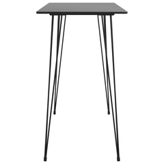 5 Piece Black Bar Set - Modern Reclaimed Wood and Metal Bar Table & Stools