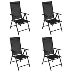 5 Piece Black Aluminium Garden Dining Set – Stylish & Durable Outdoor Furniture